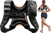 VEVOR Gewichtsvest 2,79 kg Trainingsvest met Reflecterende Strepen, Verstelbare Gesp en Praktische Opbergvakken, Fitnessvest voor Krachttraining, Hardlopen, Joggen, Fitness en Spieropbouw