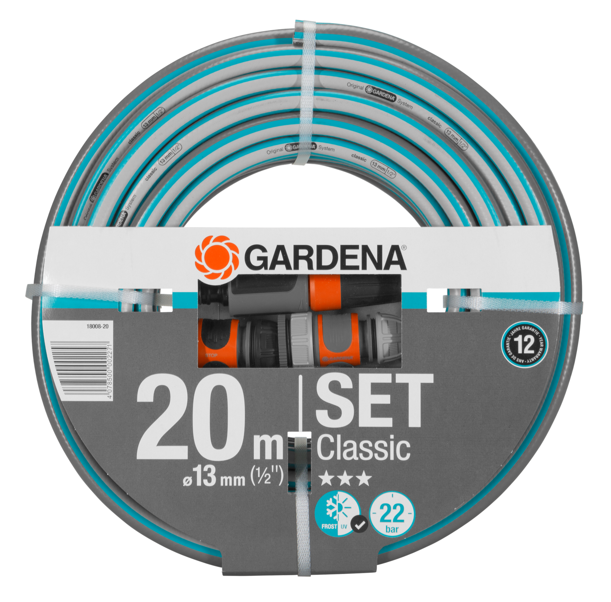 Gardena Classic slang - 20 m - 13 mm - blauw/grijs