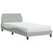 vidaXL Lit avec matelas "Dover", velours, gris clair, 100x200 cm