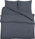 vidaXL Dekbedovertrekset 200x200 cm katoen antracietkleurig
