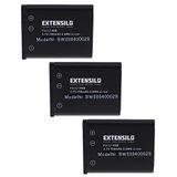 EXTENSILO 3 x accu compatibel met Fuji/Fujifilm FinePix Z700EXR, Z700 EXR, Z800EXR camera (700 mAh, 3,7 V, Li-Ion)