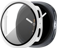 Bandz PC hard case hoesje met screenprotector - geschikt voor Samsung Galaxy Watch 9/8 - 40mm - beschermhoes van hard plastic - full cover (wit)