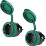 SEC24 HAS880V2 Slimme stekker WiFi plug met digitale timer 16A - Tijdschakelaar - Energie besparing - Werkt met Google Home en Alexa - Voor buiten gebruik