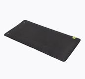 TREXO Professionele trainingsmat, professioneel, in zwart, 100 x 50 cm, yogamat van pvc, duurzaam en stabiel, rekbaar, ideaal voor yoga, pilates, krachttraining, 10 mm dik