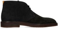 Manfield - Heren - Zwarte suède desertboots - Maat 45
