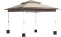 Happiq Tavien - Pergola - Pavillon - Tente de réception - Tente de plage - Pour terrasse, fête et jardin - 3,6x3,6m - Gris foncé