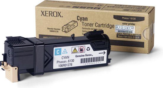 Xerox 106R01278 Toner Cartridge - Cyan - 1900 Pages - Compatible with Phaser 6130