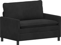 vidaXL Bank Zwart Fluweel 126 x 81 x 87,5 cm