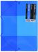 Plus Office f4161-bl - map met doorschijnende en klep, A4, blauw