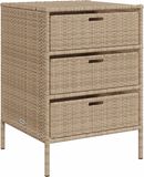 vidaXL Tuinkast - 55x59x80 cm - Poly Rattan - Beige