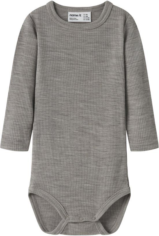 NAME IT NBNWAX WOOL RIB LS BODY NOOS Baby Bodies Satellite Wol 86