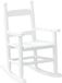 vidaXL Fauteuil à bascule pour enfants, peuplier massif, blanc
