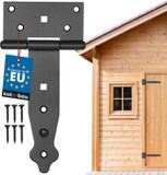 KOTARBAU® Schuurdeur Scharnieren, Staal, 150 mm, Zwart, T-Scharnier, Poortscharnieren, Deurscharnieren, Poortbanden, Poortbeslag