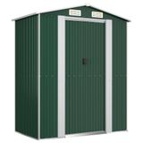 VidaXL Tuinschuur 192x108x223 cm Groen Staal