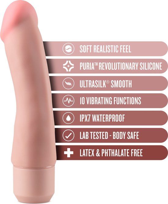 Dr. Skin Dr. Steve Vibrating Dildo - 19 cm - Beige