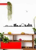 The Line Singapore wanddecoratie Skyline 125 cm zwart