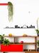 The Line Singapore wanddecoratie Skyline 125 cm zwart