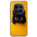 Maniacase Hoesje voor Xiaomi Redmi Note 15 Pro Plus 5G Schattige kat op oranje achtergrond