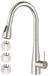 PromoHome Robinet de cuisine avec douchette extractible, robinet de cuisine avec 2 types de jet d'eau, mitigeur monocommande, robinetterie d'évier, Inox brossé