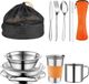 Camping Bestekset Inox - 10-delig - Orange