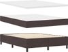 vidaXL Boxspring bed met hoofdeinde Donkerbruin 140 x 200 cm Stof