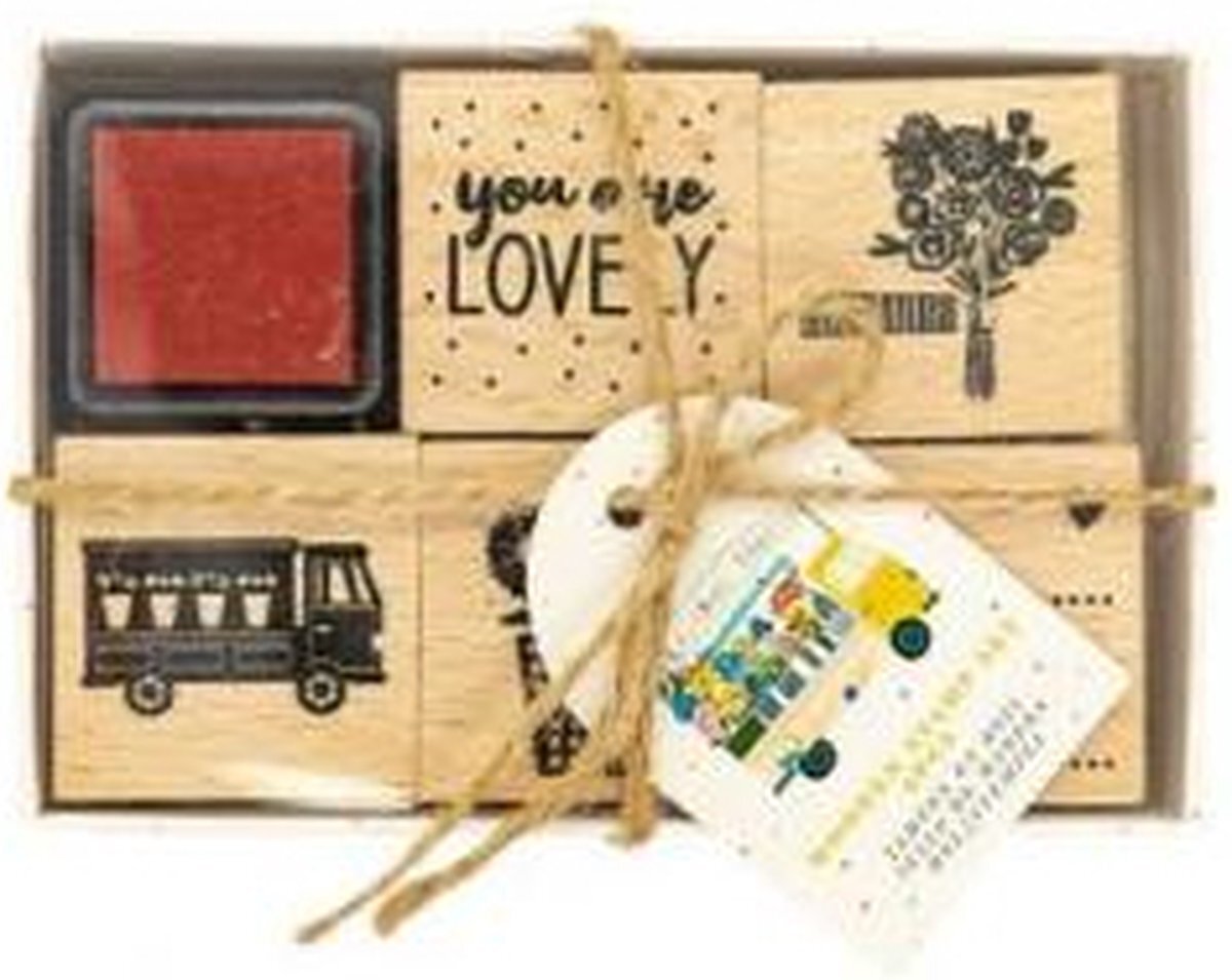 Volt Studio Violet Studio - Rainbow Blooms - Wooden Stamps & Ink Pad