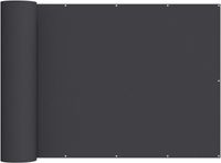vidaXL Balkon Privacy Scherm 150 x 300 cm Stof met PU-coating Zwart
