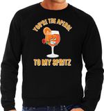Bellatio Decorations Apres ski sweater heren - aperol to my spritz - zwart - apres ski/wintersport XL