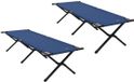 vidaXL Lit de camping pliable Bleu
