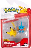 Jazwares Pokémon First Partner Battle Figure Set Figure 2-Pack Mudkip & Pikachu #4 Mini-Figuur