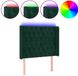 vidaXL Hoofdbord LED fluweel donkergroen 93x16x118/128 cm