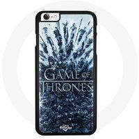Maniacase Hoesje voor iPhone 4 Game of Thrones seizoen 8 Episode 1 The Iron Throne Characters logo Grey