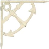 vidaXL Wandplankbeugels - 12 stuks - Antiek wit - 14.5 x 14.5 x 3.5 cm - Staal