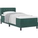 Prolenta Maison Exclusive - Lit À Ressorts Avec Tête De Lit Vert Foncé 200 X 80 Cm Velours