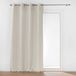 DOUCEUR D'INTERIEUR Thermisch gevoerde gordijn met ringen, dubbele laag fleece van microvezel, 135 x 260 cm, beige