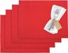 Westmark Set van 4 placemats, 42 x 32 cm, synthetisch weefsel, rood, Saleen-collectie