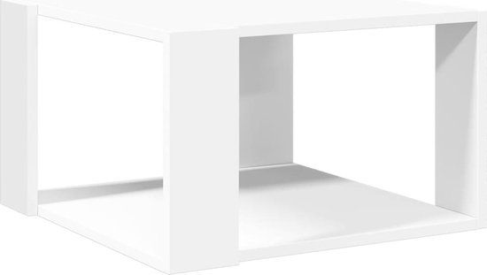 vidaXL Salontafel Wit 51,5x51,5x30 cm Bewerkt Hout