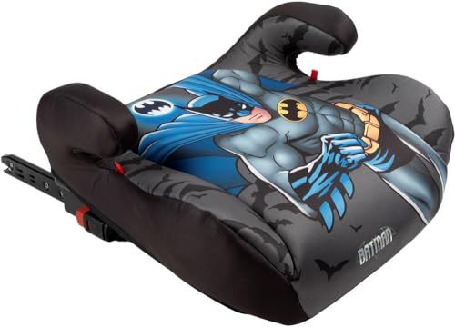 Tataway autostoeltje met rugleuning ISOFIX Dc Comics Batman i-Size ECE R129, kinderlengte 125-150 cm, 22-36 kg, 6-12 jaar oud, groep 3, gemakkelijk mee te nemen - afneembaar en wasbaar
