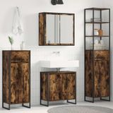 Maison Exclusive - Ensemble de meubles de salle de bain, 4 pièces, en bois composite imitation chêne fumé