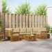 vidaXL - Canapé d'angle - 7 places - Naturel et beige - Bois d'acacia massif