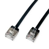 Roline U/FTP DataCenter Patchkabel Cat.6A (Klasse EA), LSOH, dun, extra korte stekker, zwart, 0,5 m