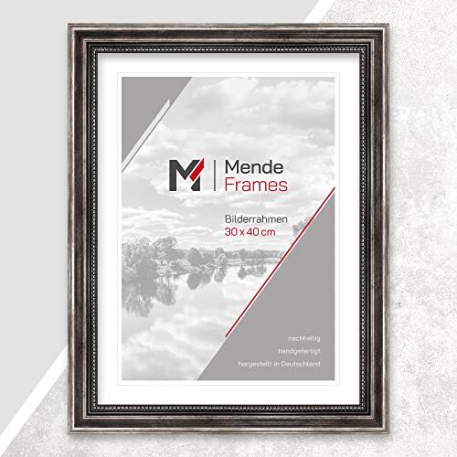 Mende Frames Fotolijst antiek 15 x 21 cm DIN A5 I kleur: metaal I houten fotolijst I fotolijst I barok fotolijst metaal I Made in Germany I V450