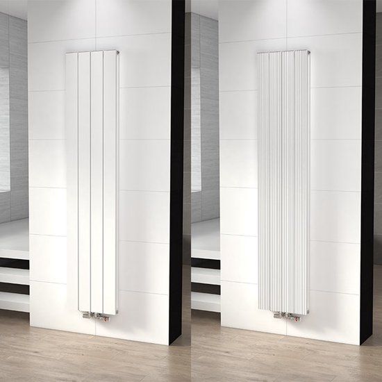 Ceres Designradiator - 37,5x180 cm - Hoogglans wit - 1504 Watt - Aluminium