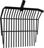 vidaXL Tête de fourche à foin - avec - 14 - dents - acier - noir