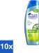 Head & Shoulders 10 x Anti-Roos Shampoo Pure Intense Oil Control 250 ml Voordeelverpakking