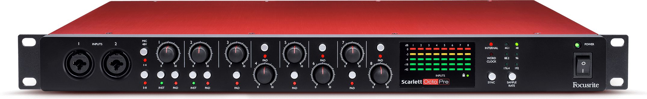 Focusrite Scarlett OctoPre - 8-kanaals microfoonvoorversterker