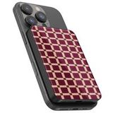 Selencia Vivid Powerbank 5.000 mAh - Batterie externe sans fil - Compatible MagSafe et Qi - Noir / Check This Burgundy