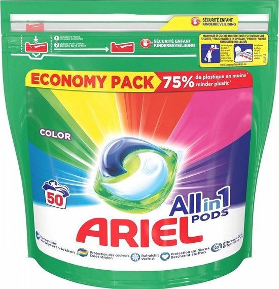 Ariel All-in-1 Pods Color &amp; Style 50 Wasbeurten