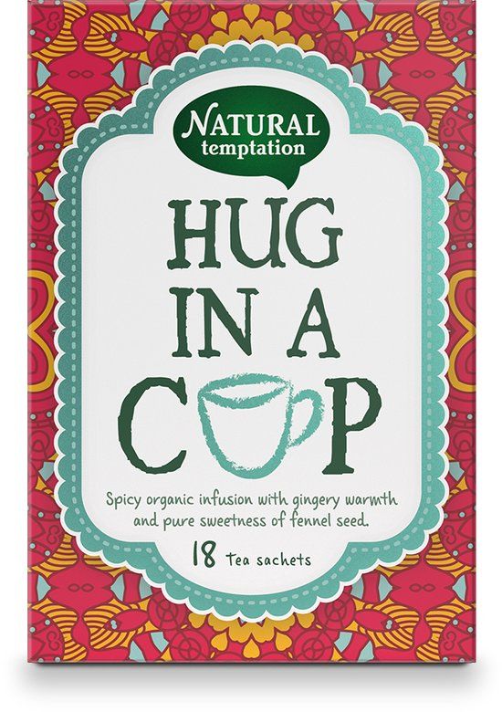 Natural Temptation Hug In a Cup Thee Gember & Zoet Venkelzaad - 18 zakjes