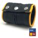 Le bracelet de force en cuir - Noir/Jaune- avec zip